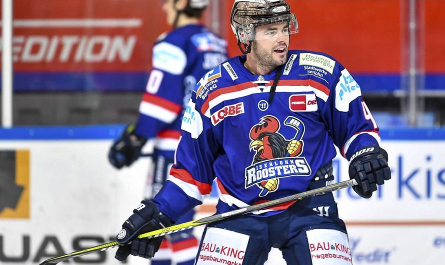 L’ancien capitaine des Remparts Brent Aubin avec Grenoble
