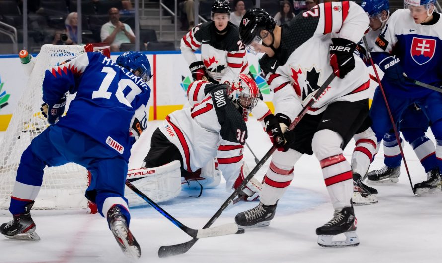 Équipe Canada junior a ouvert les valves contre la Slovaquie