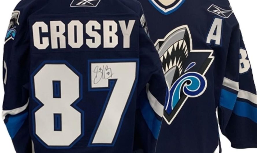 Des chandails et des pièces d&rsquo;équipement de Sidney Crosby à l&rsquo;encan