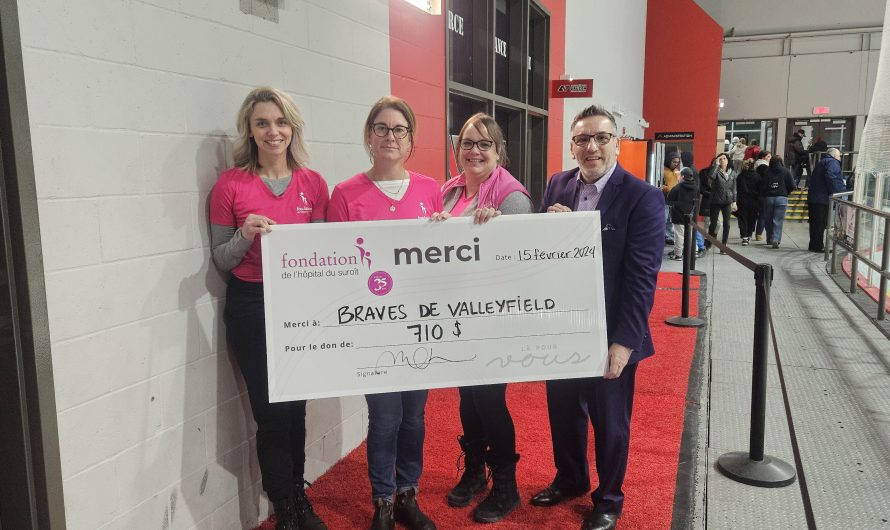 Les Braves de Valleyfield font un don à la Fondation de l&rsquo;Hôpital du Suroît